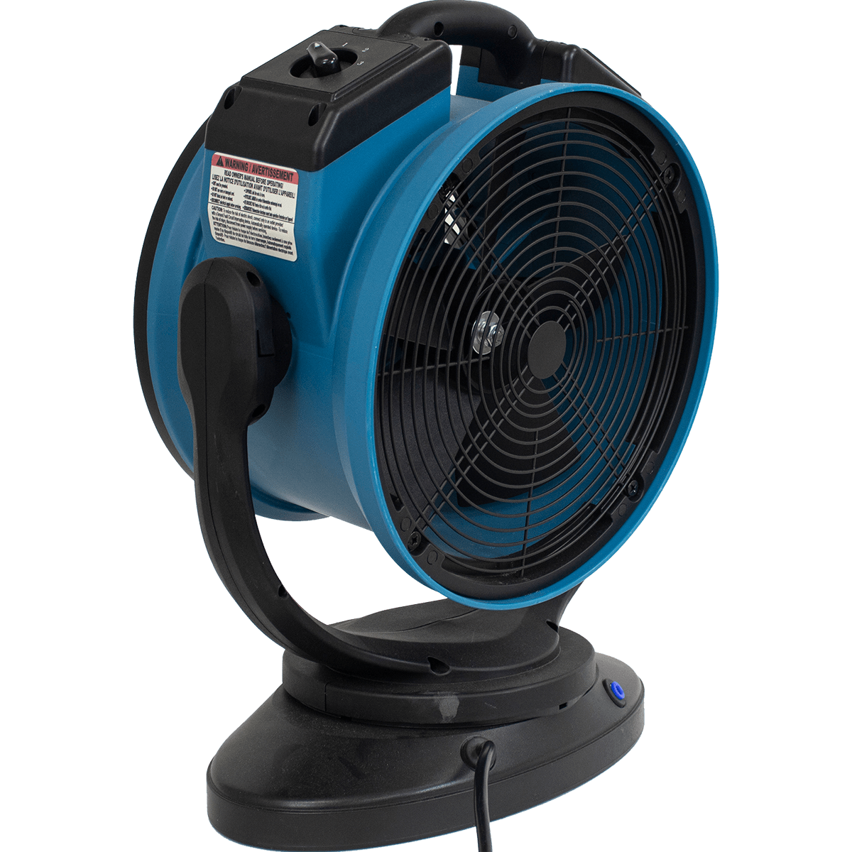 XPOWER 1000 CFM 3-Speed Oscillating Outdoor Misting Fan - Left Back Angle View