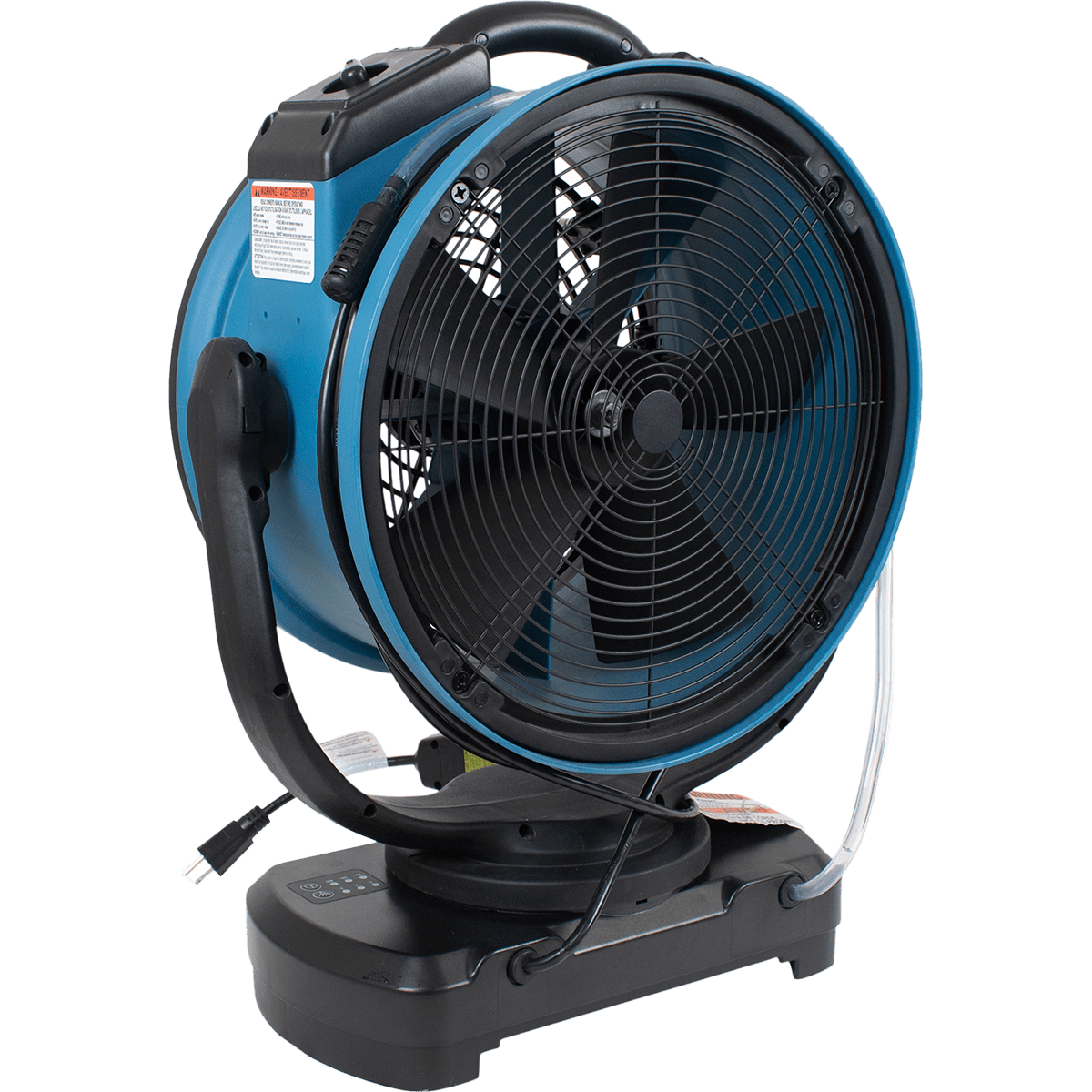 XPOWER 1700 CFM Misting Fan w/ Optional Water Reservoir - Fan Only - Angle