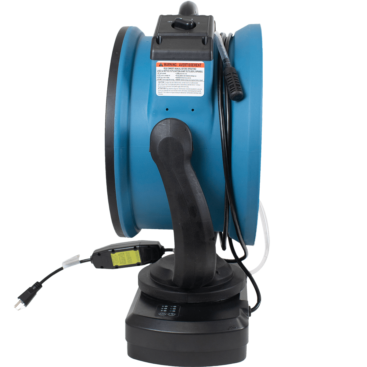 XPOWER 1700 CFM Misting Fan w/ Optional Water Reservoir - Fan Only - Right Side