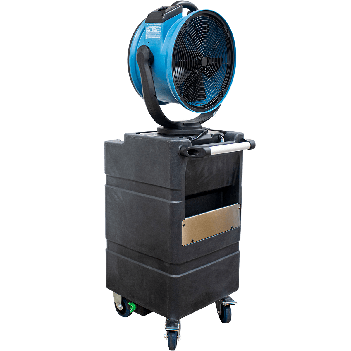 XPOWER 1700 CFM Misting Fan w/ Optional Water Reservoir - Fan with WT90 Reservoir - Back Angle