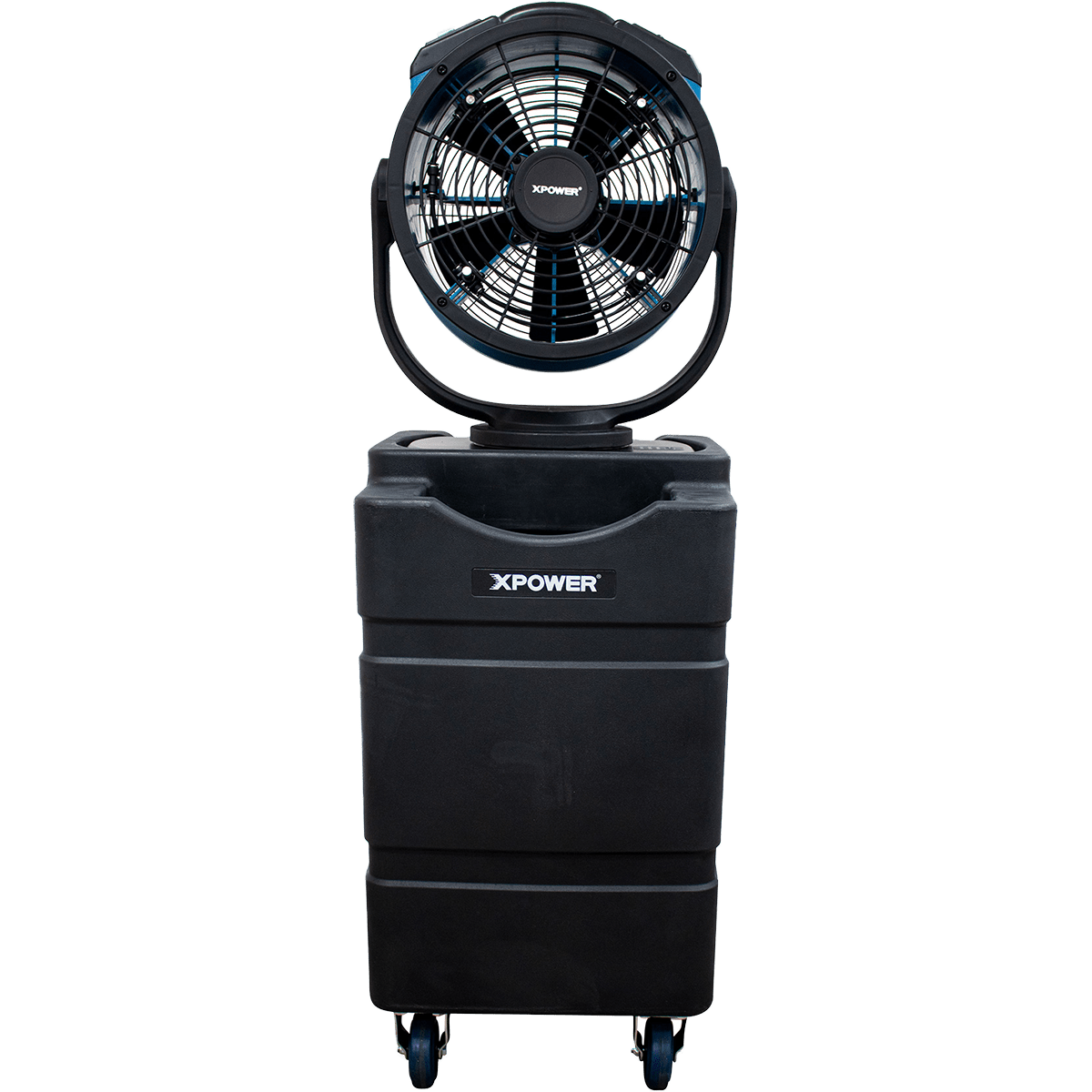 XPOWER 1700 CFM Misting Fan w/ Optional Water Reservoir - Fan with WT90 Reservoir - Front