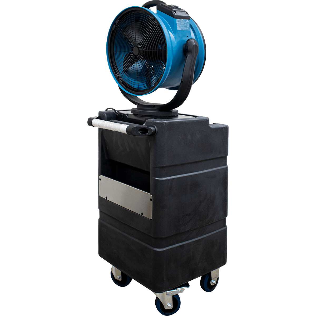 XPOWER 1700 CFM Misting Fan w/ Optional Water Reservoir - Fan with WT90 Reservoir - Angle