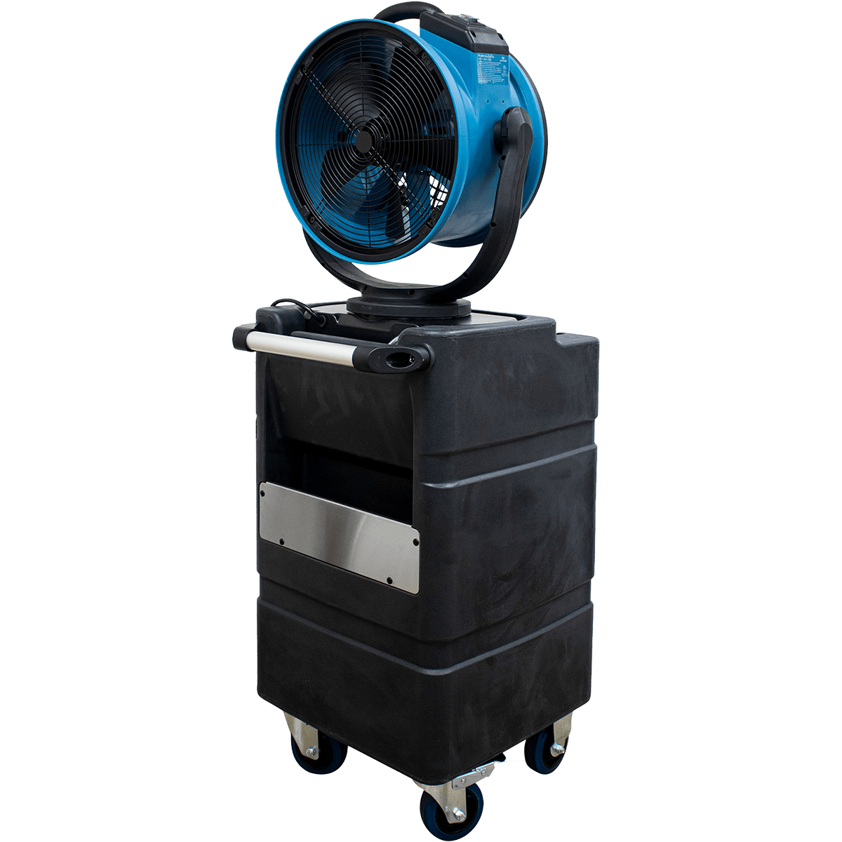 XPOWER 1700 CFM Misting Fan w/ Optional Water Reservoir - Fan with WT90 Reservoir - Back Angle