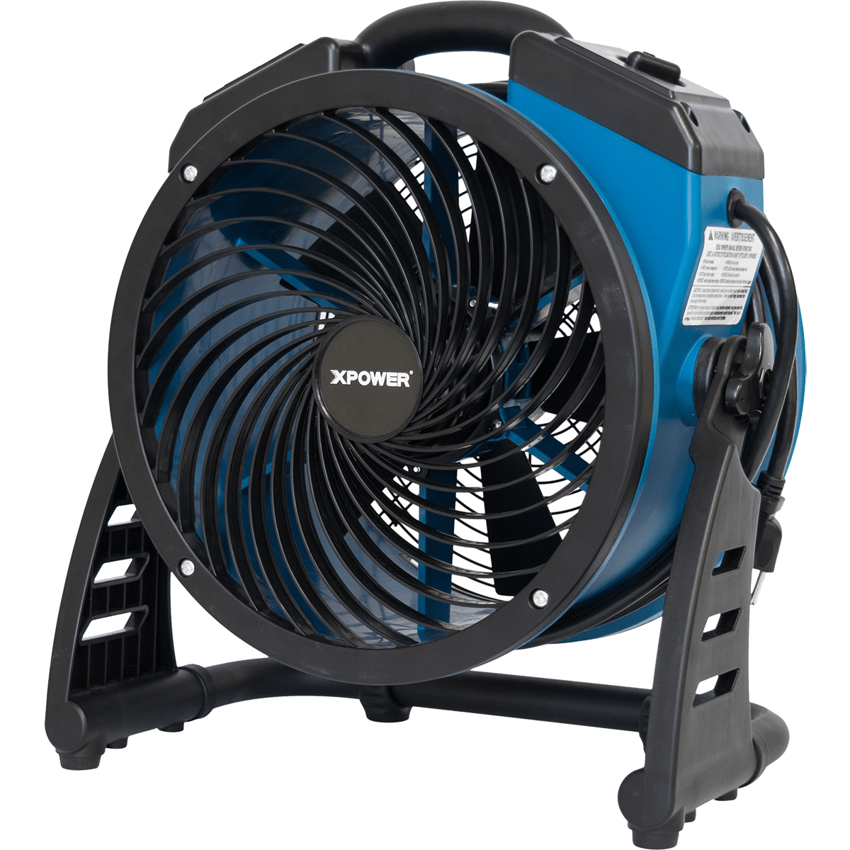 XPOWER 1100 CFM Industrial Axial Air Mover - Right Angle