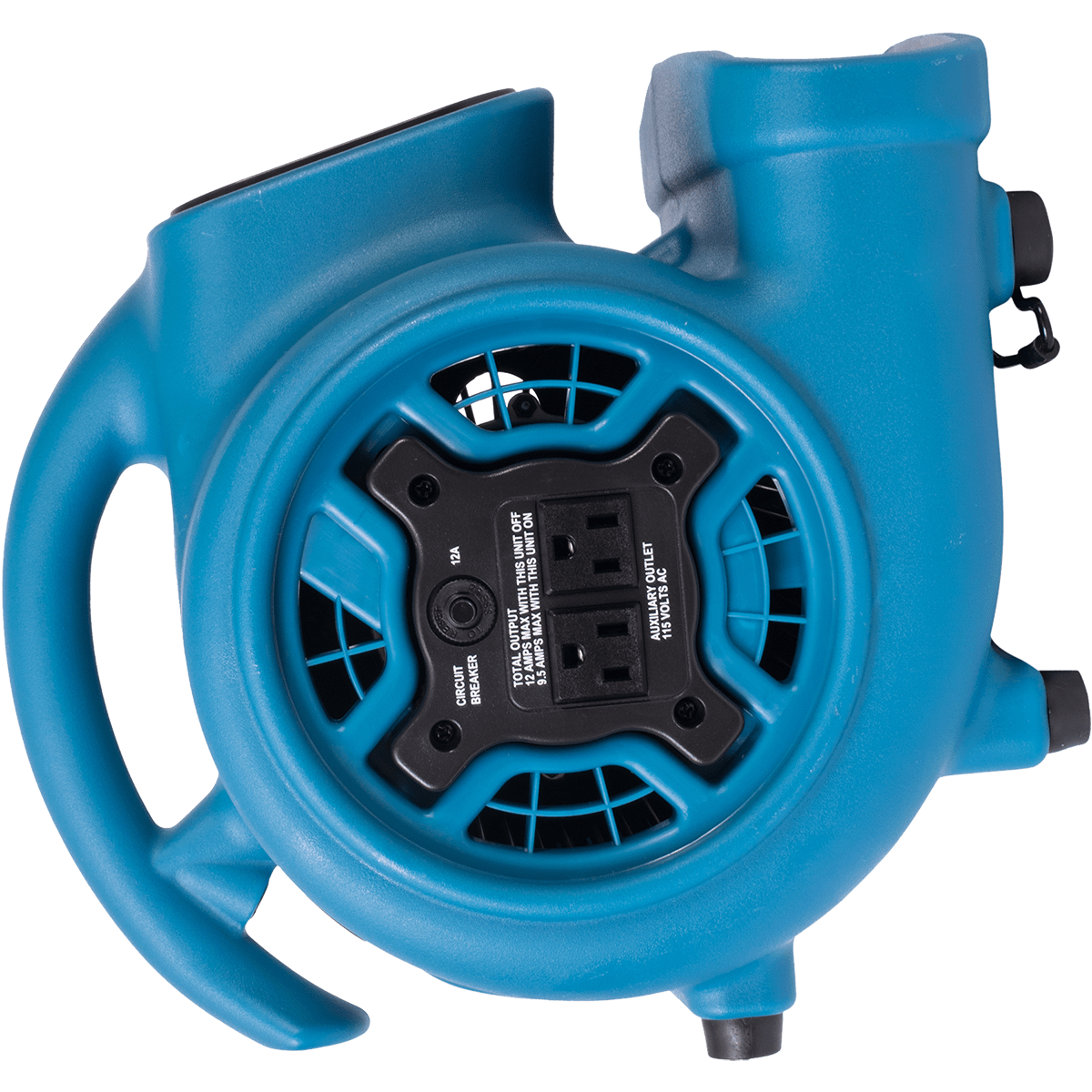 XPOWER 925 CFM Air Mover - 90-degree angle setting.