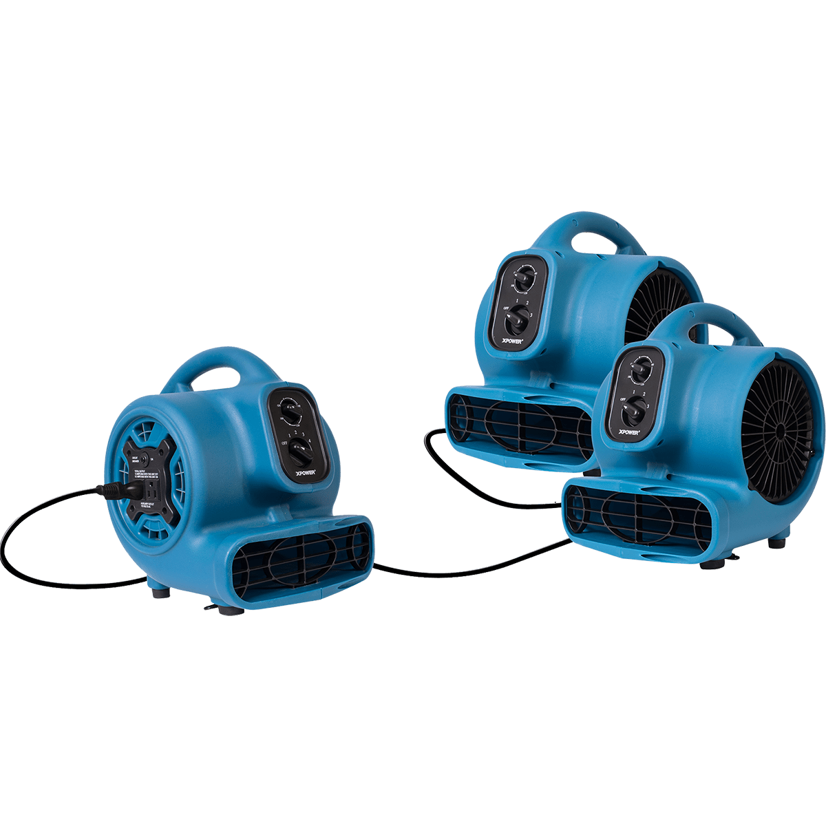 XPOWER 925 CFM Air Mover - Daisy-chain up to 3 units.