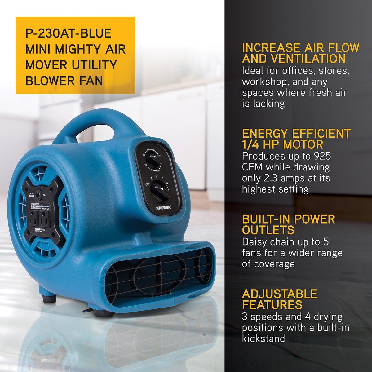 XPOWER 925 CFM Air Mover - Info