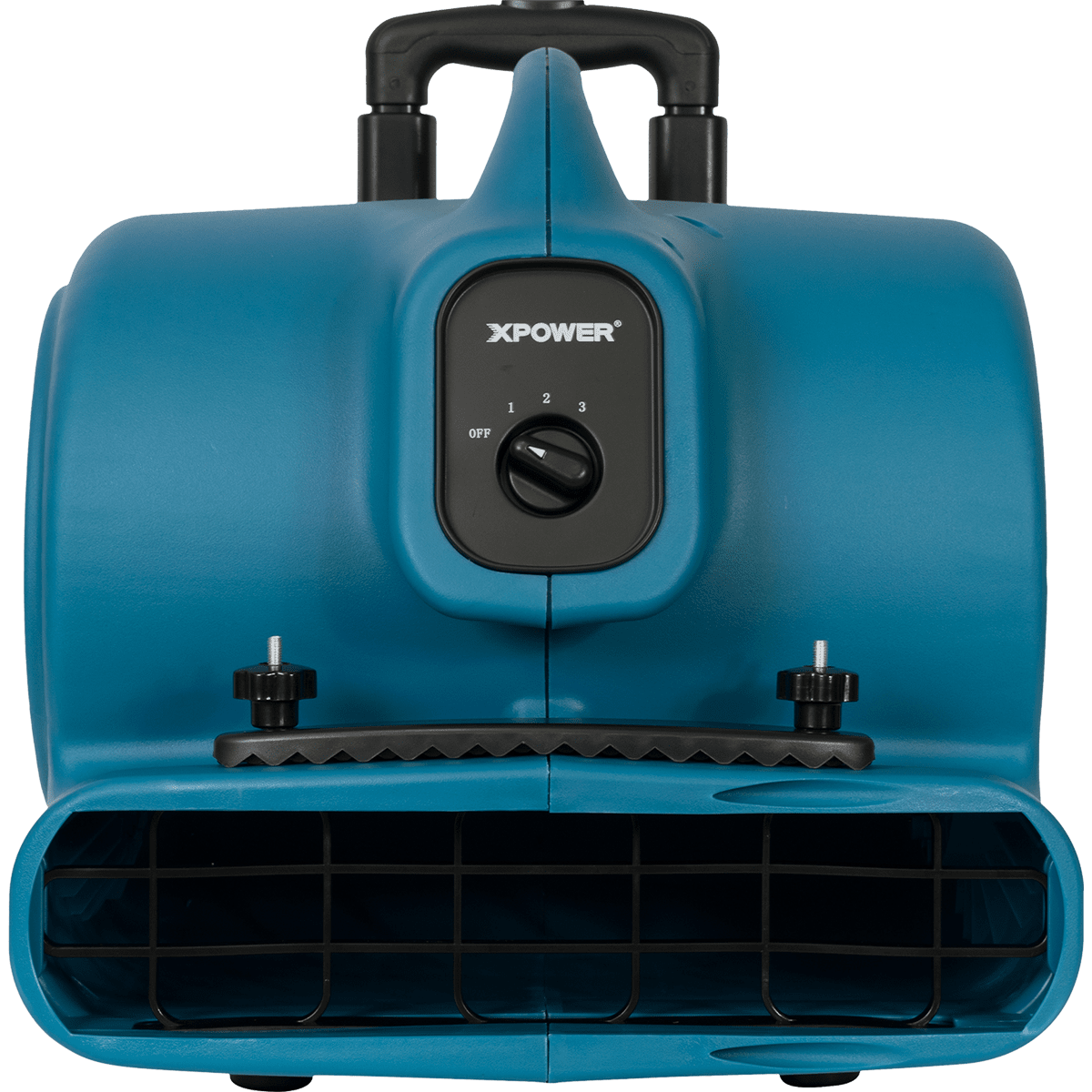 XPOWER 1/2 HP 2800 CFM 3-Speed Air Circulator w/Telescopic Handle & Wheels - Front View