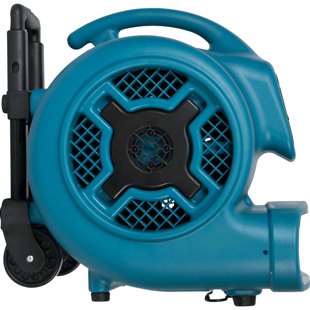 XPOWER 3/4 HP 3200 CFM 3-Speed Air Mover w/Telescopic Handle - Left Side View