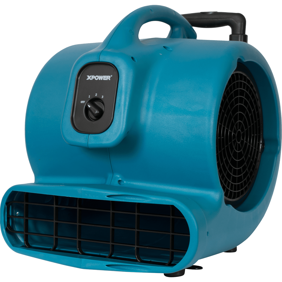 XPOWER 3/4 HP 3200 CFM 3-Speed Air Mover w/Telescopic Handle - Right Angle