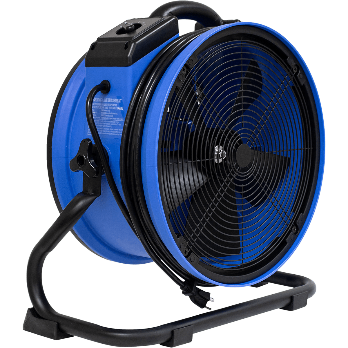XPOWER P-39AR 2100 CFM 4-Speed 14-In. Axial Air Mover - Back Right Angle