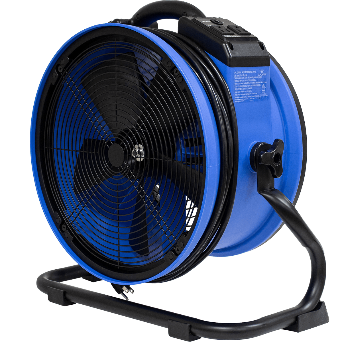 XPOWER P-39AR 2100 CFM 4-Speed 14-In. Axial Air Mover - Left Angle