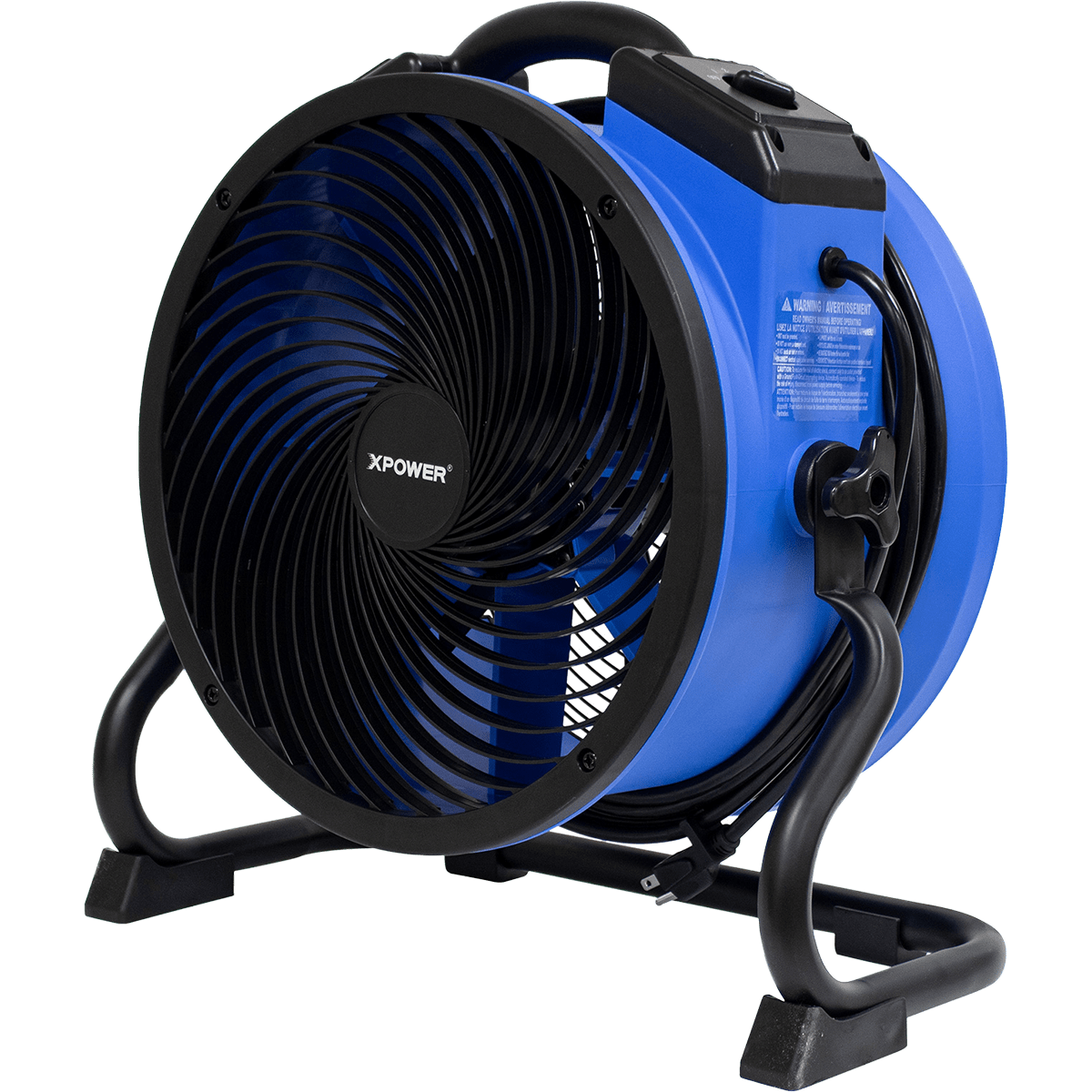 XPOWER P-39AR 2100 CFM 4-Speed 14-In. Axial Air Mover - Right Angle