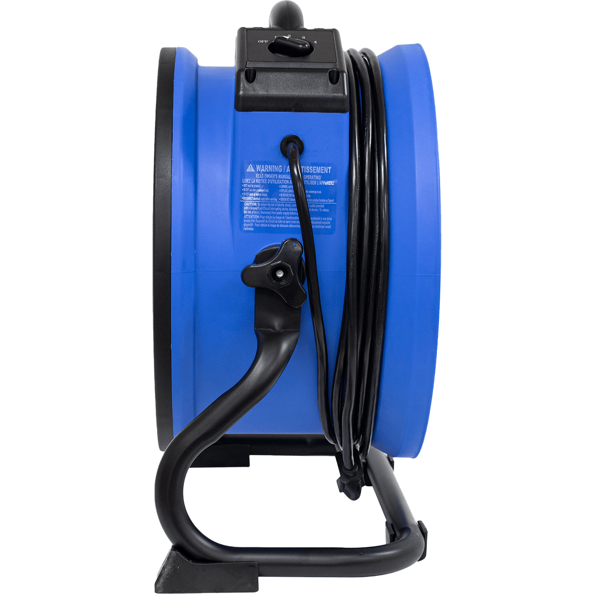 XPOWER P-39AR 2100 CFM 4-Speed 14-In. Axial Air Mover - Right Side