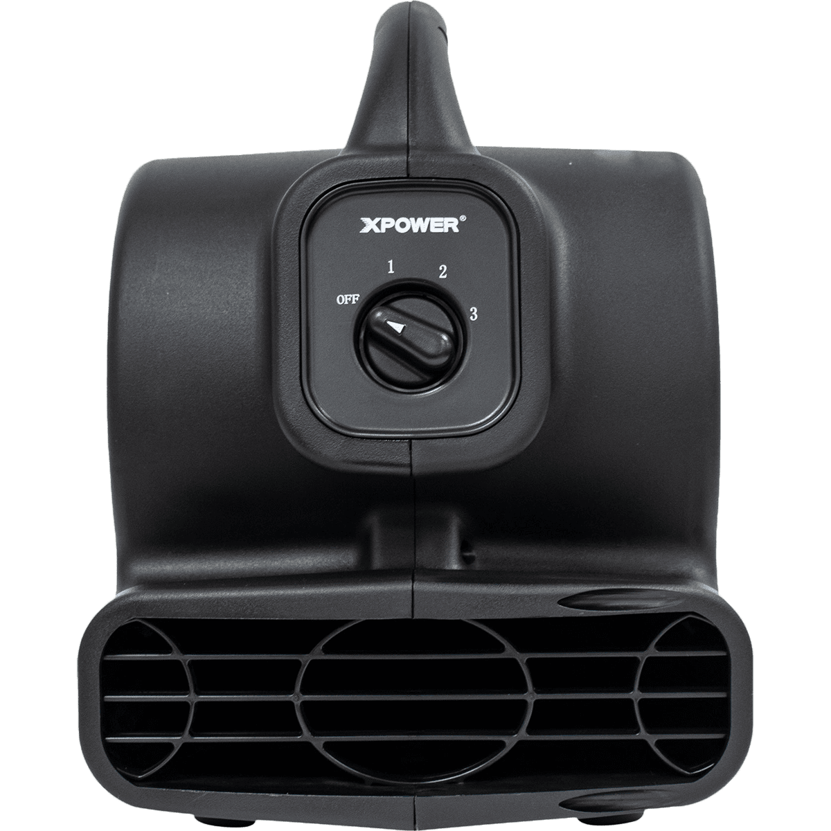 XPOWER P-80A 600 CFM Mini Mighty Air Mover - Black - Front