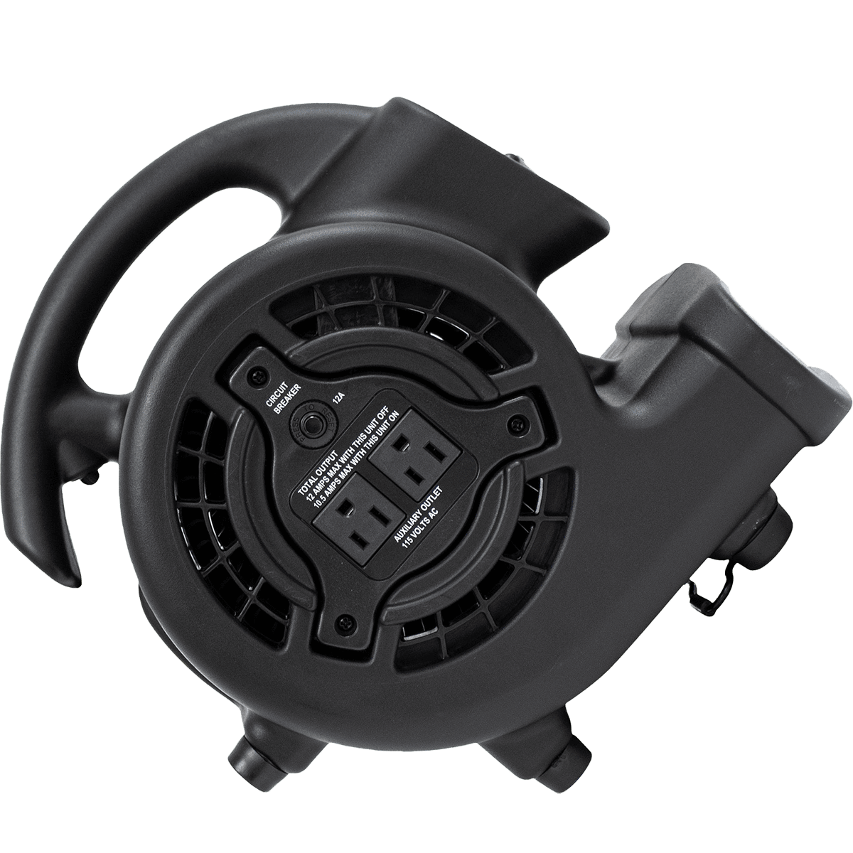 XPOWER P-80A 600 CFM Mini Mighty Air Mover - Black - Left Angle