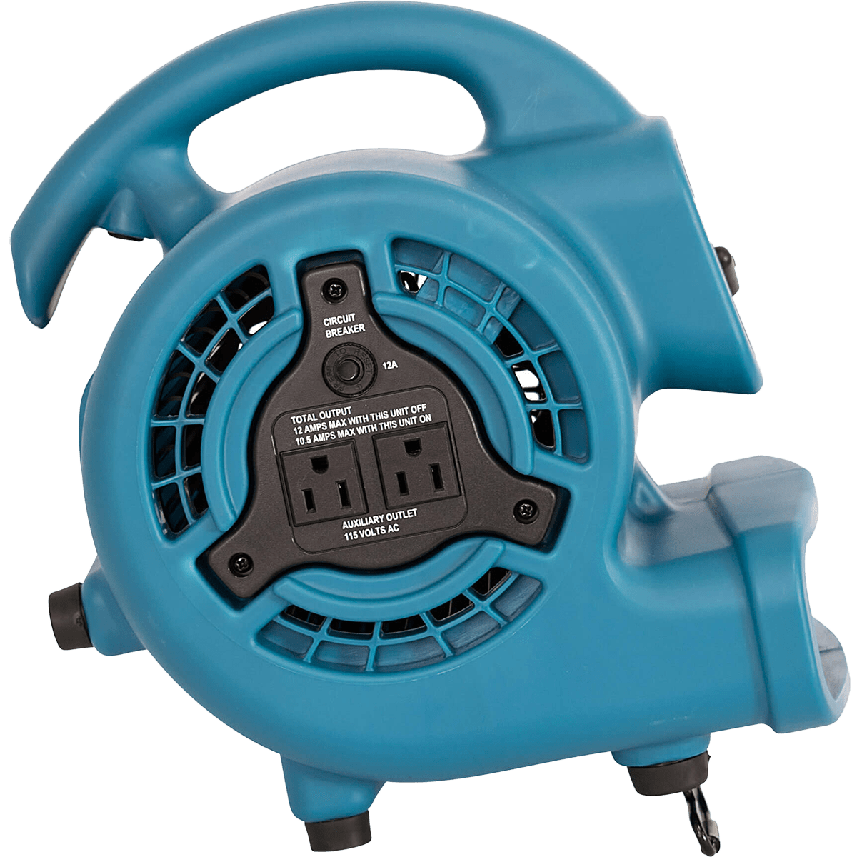 XPOWER P-80A 600 CFM Mini Mighty Air Mover - Blue - Kickstand