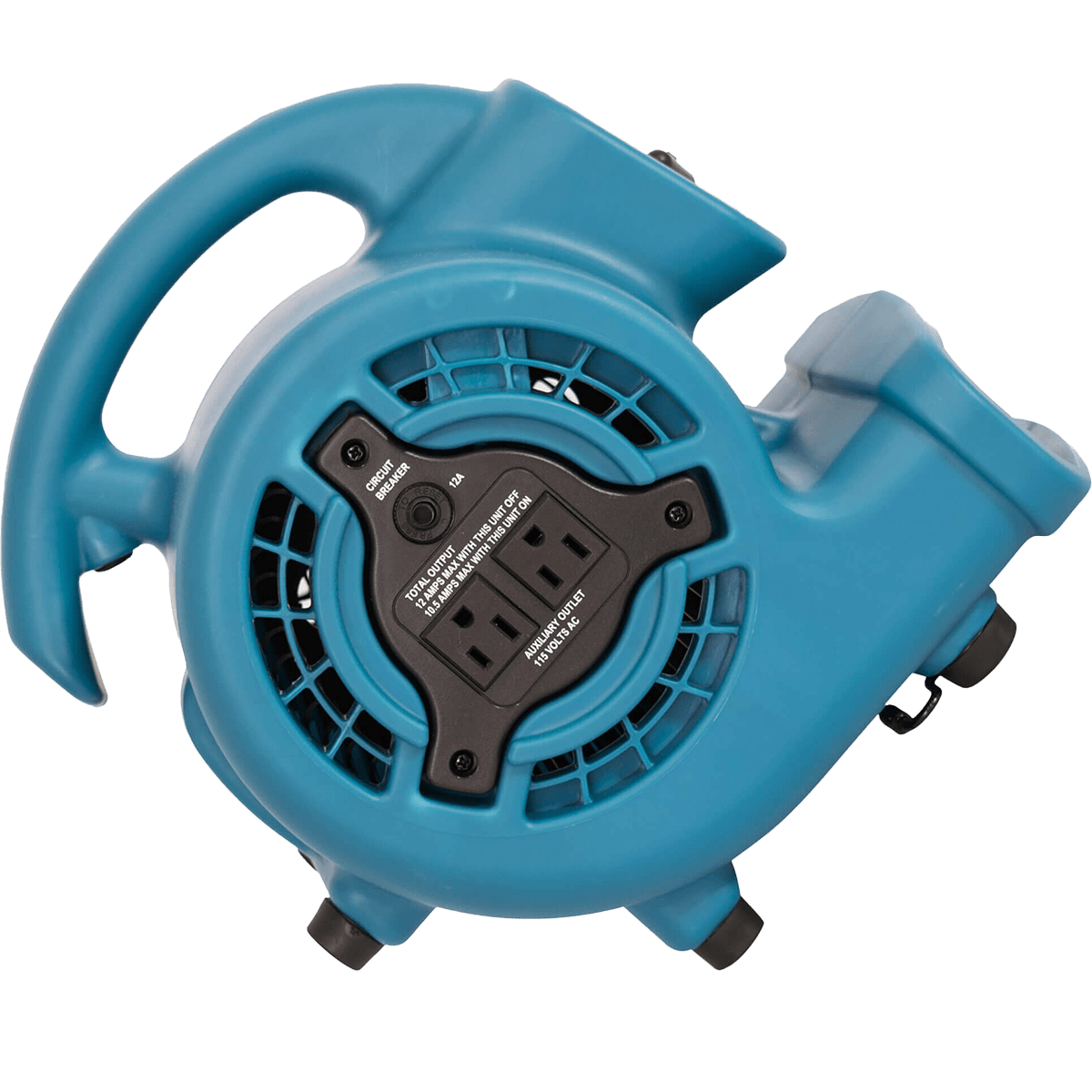 XPOWER P-80A 600 CFM Mini Mighty Air Mover - Blue - Left Angle