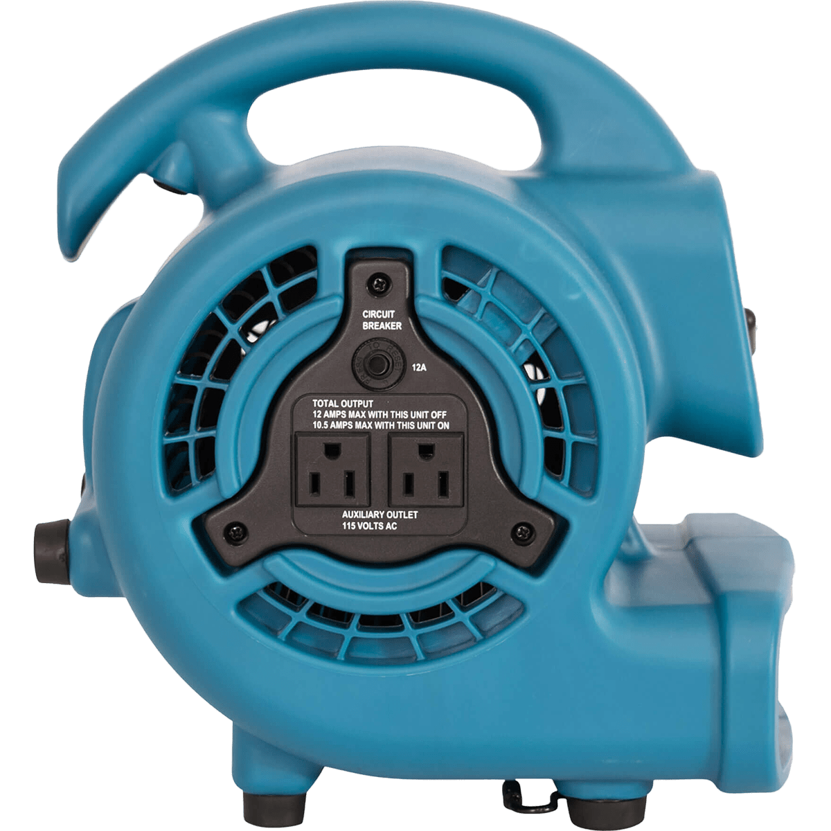XPOWER P-80A 600 CFM Mini Mighty Air Mover - Blue - Left Side