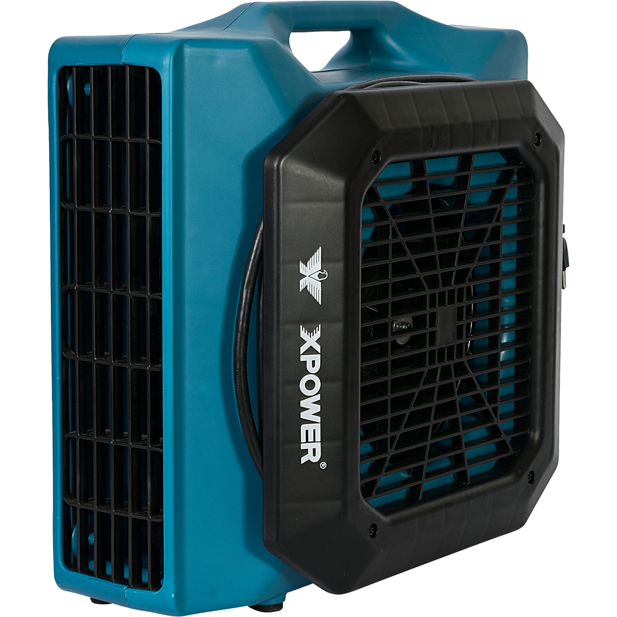 XPOWER 1/3 HP 1050 CFM 3-Speed Low Profile Air Mover - Front Right Angle View