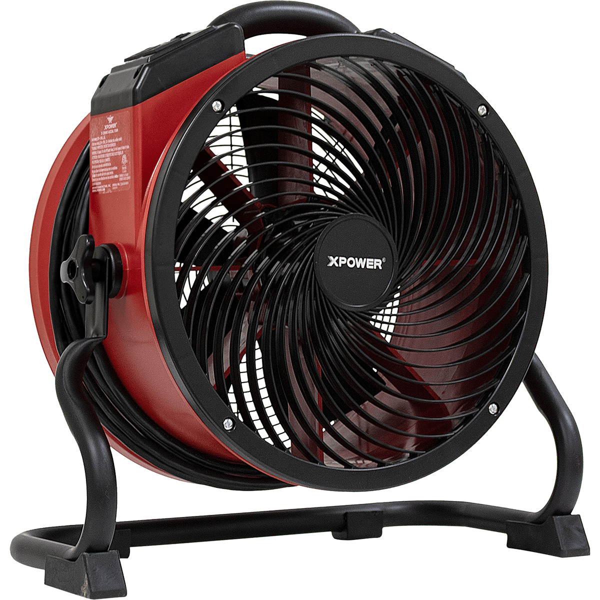 XPOWER 2100 CFM X-39AR Professional Sealed Motor Axial Fan - Red