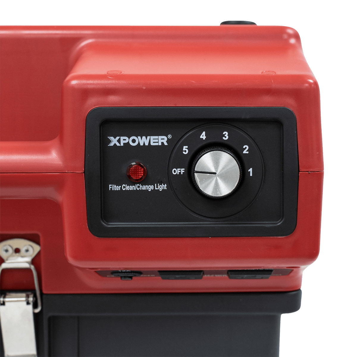 XPOWER X-2480A Professional 3-Stage Mini HEPA Air Scrubber Red - Controls