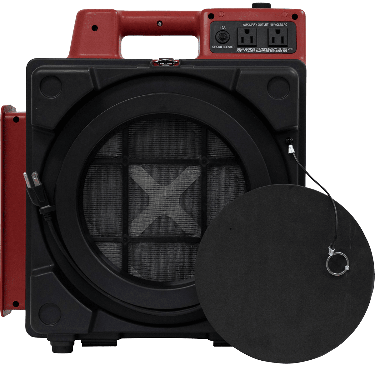 XPOWER X-2480A Professional 3-Stage Mini HEPA Air Scrubber Red -  Main