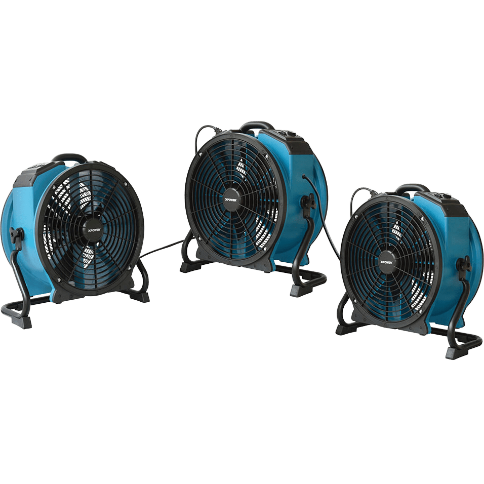 XPOWER X-47ATR 3600 CFM 1/3 HP Axial Air Mover - Daisy Chain