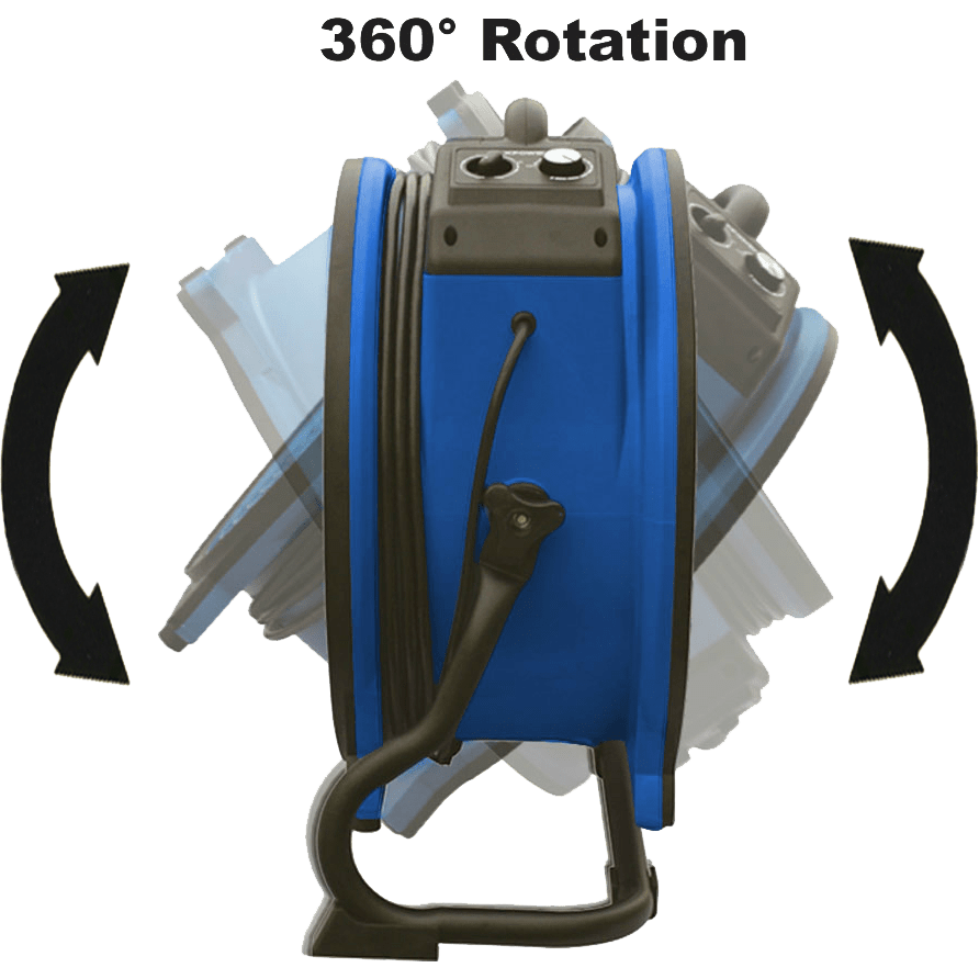 XPOWER 3600 CFM High Temperature Axial Fan - 360 Degree Rotation