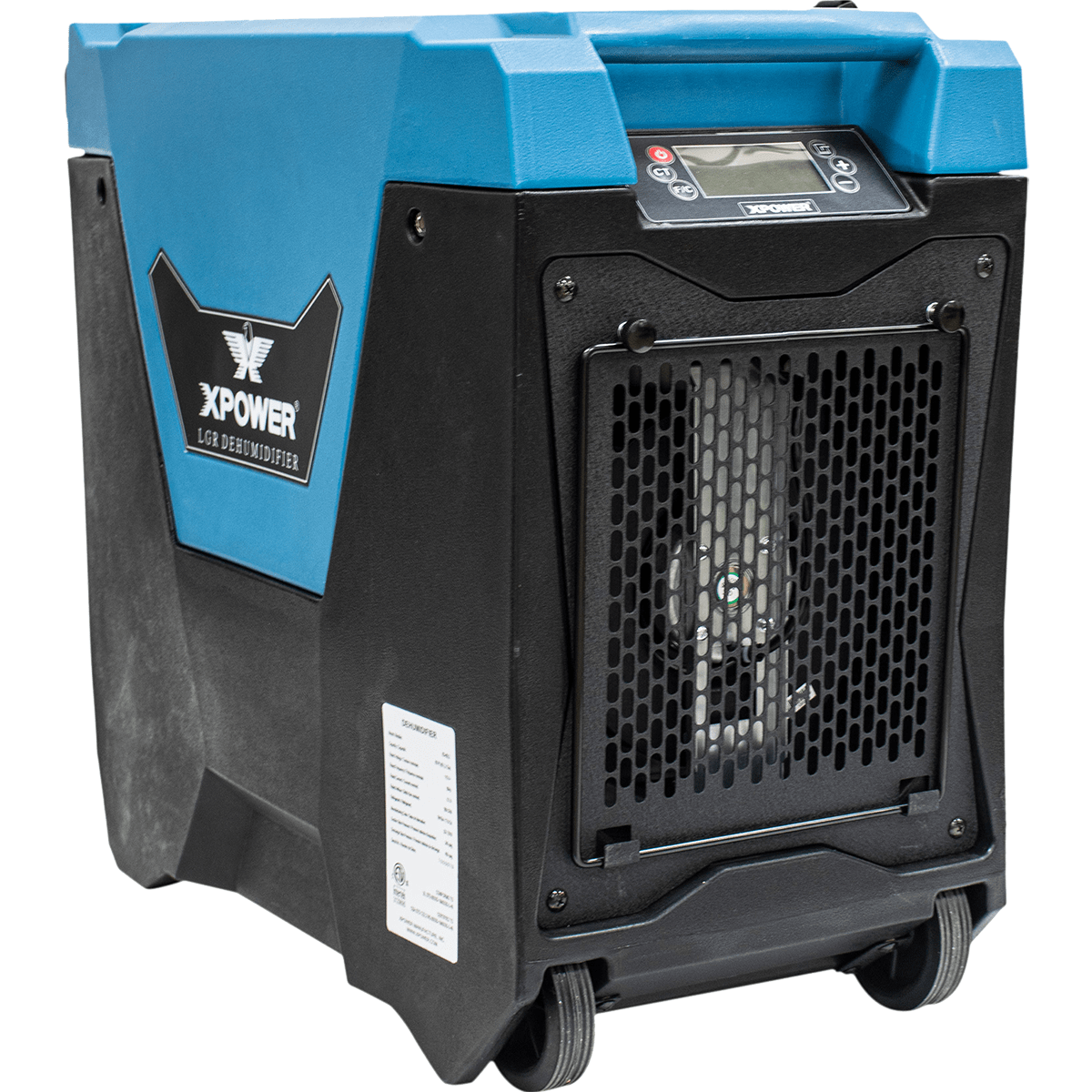 XPOWER XD-85L2 Commercial LGR Dehumidifier w/ Pump - Left Angle View