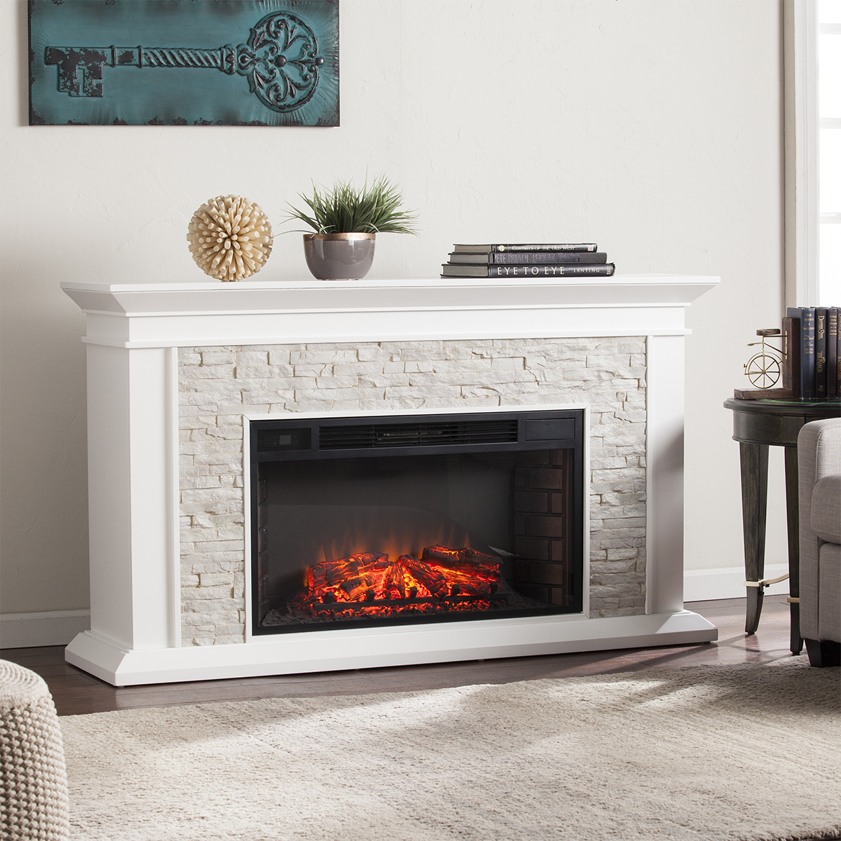 White Electric Fireplaces