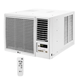 LG 18,000 BTU Wi-Fi Window Air Conditioner w/ Heat - Side with Remote