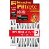 3M Filtrete MPR 1000 4-Inch Micro Allergen Defense Air Filters - 16x25x4