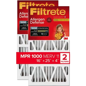 3M Filtrete MPR 1000 4-Inch Micro Allergen Defense Air Filters - 16x25x4