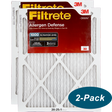 3M Filtrete 1-Inch Micro Allergen Defense MPR 1000 Air Filters 20x25x1 2-PACK