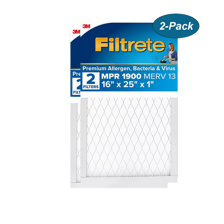 3M Filtrete Healthy Living 1900 MPR Ultimate Allergen Reduction Air Filters - 16x25 2-Pack Main