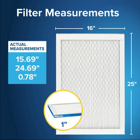 3M Filtrete Healthy Living 1900 MPR Ultimate Allergen Reduction Air Filters - 16x25 Dimensions