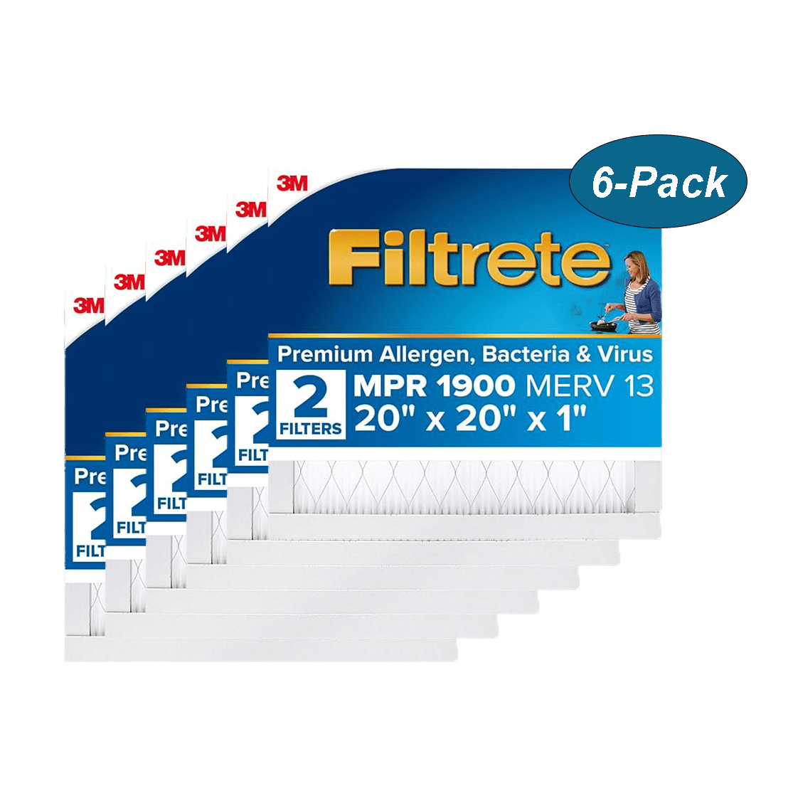 3M Filtrete MPR 1900 1-inch Healthy Living Ultimate Allergen Reduction Air Filters - Thumbnail 3