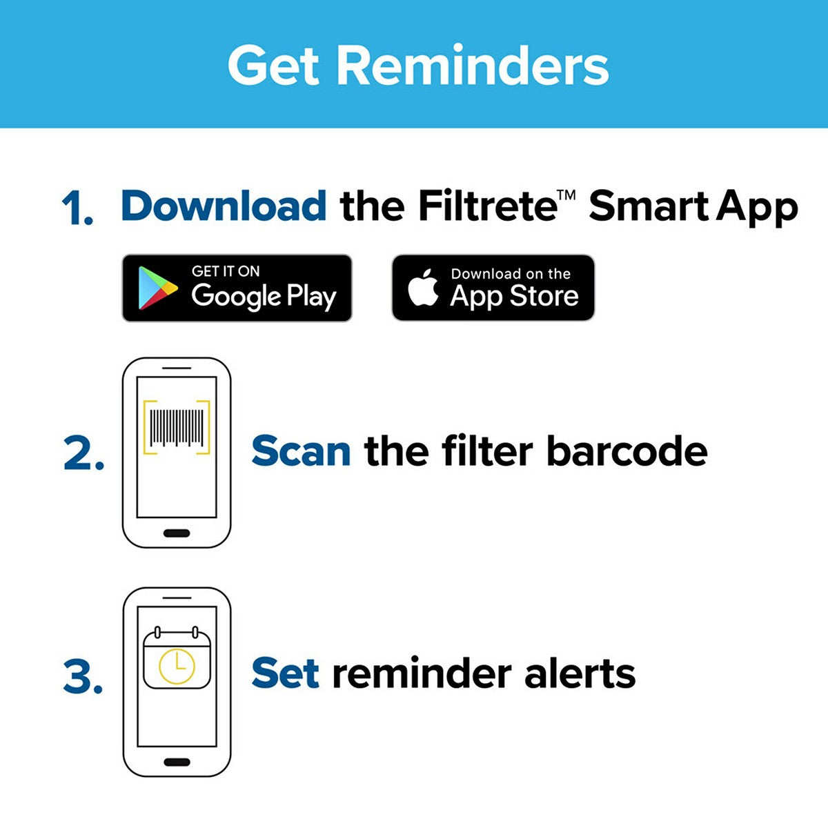 3M Filtrete 5-In. MPR 1000 Allergen Defense Furnace Filters - 5-inch Filters - App Info Graphic