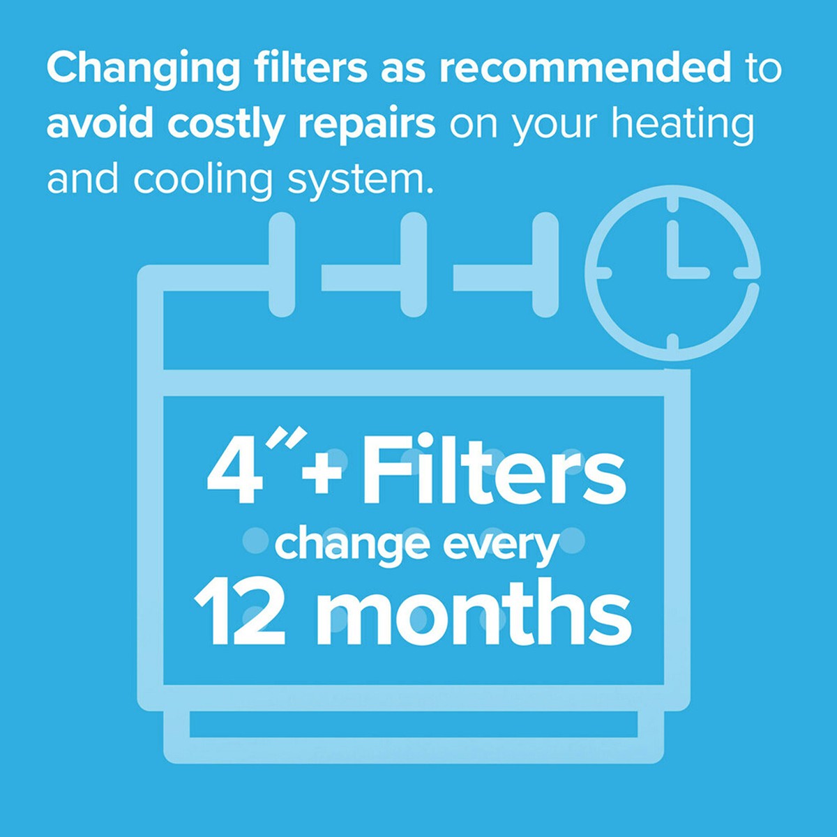 3M Filtrete 5-In. MPR 1000 Allergen Defense Furnace Filters - 5-inch Filters - Filter Replacement Schedule Graphic
