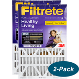 3M Filtrete Healthy Living 1550 MPR Ultra Allergen Reduction Filters 16x25x4 2-PK