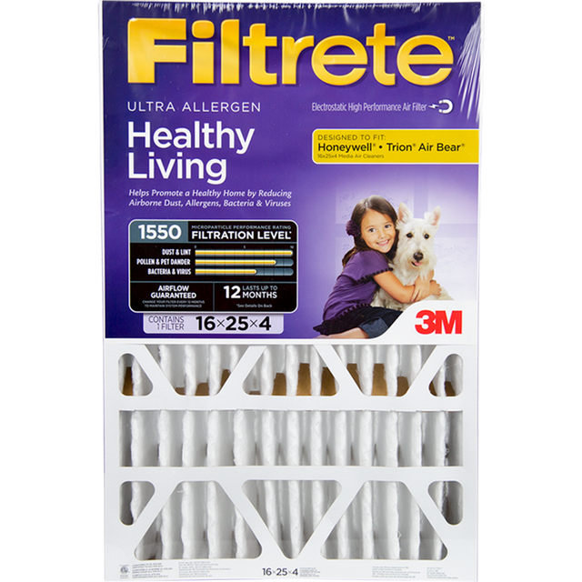 3M Filtrete Healthy Living 1550 MPR 4-Inch Ultra Allergen Reduction Filter