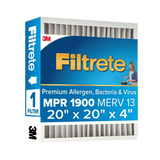 3M Filtrete MPR 1900 4-inch Allergen, Bacteria and Virus Filters 20x20x4 - Main