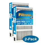 3M Filtrete MPR 1900 4-inch Allergen, Bacteria and Virus Filters 20x25x4 (2 Pack) - Main