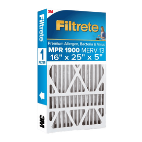 3M Filtrete MPR 1900 5-inch Allergen, Bacteria and Virus Filters 16x25x5 - Main