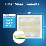 3M Filtrete MPR 700 1-inch Dust, Pollen and Pet Dander Filters 20x20x1 - Dimensions