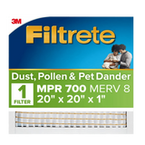 3M Filtrete MPR 700 1-inch Dust, Pollen and Pet Dander Filters 20x20x1 - Main
