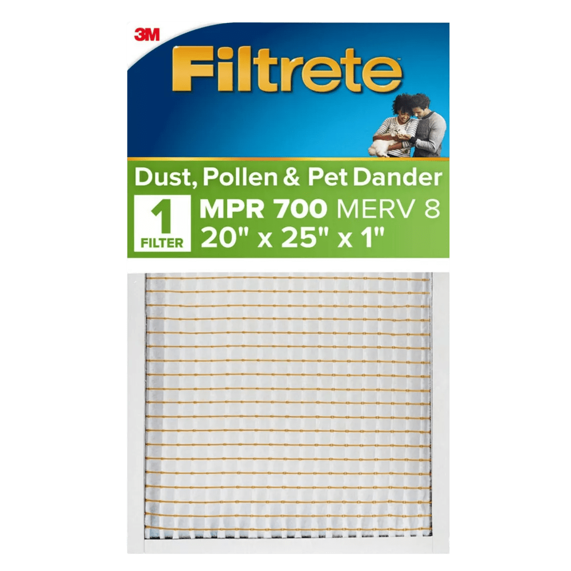 3M Filtrete MPR 700 1-inch Dust, Pollen and Pet Dander Filters 20x25x1 - Main