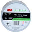 3M Foil Tape UL181A-P and UL181B-FX listed Duct Tape 3340, 2.5 in x 50 yd, 3.9 mil - main