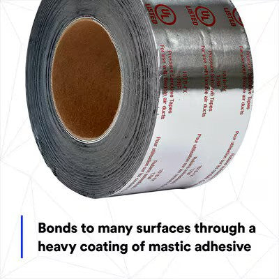 3M Venture Tape UL181B-FX Mastik Foil Tape 1580-P, 3 in x 100 ft